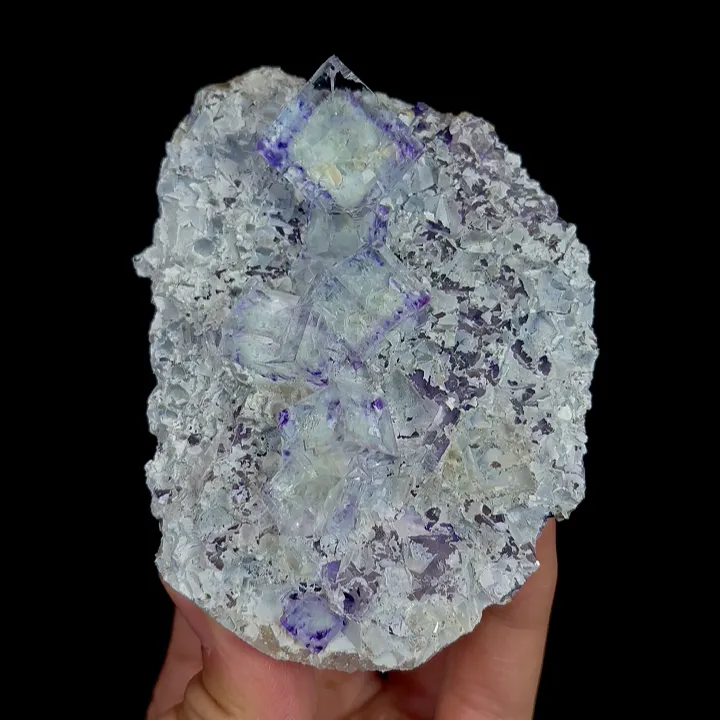 Natural Transparent Blue Purple Cubic Fluorite Mineral Specimen,High Quality Specimen,ZHEJIANG,CHINA(104*74*43mm) - image 4