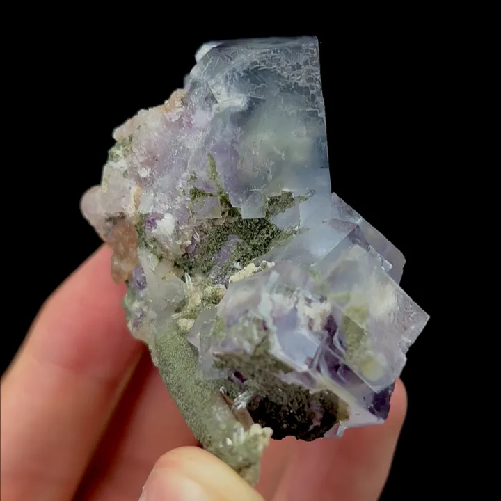 Natural Transparent Blue Purple Fluorite Mineral Specimen,High Quality Specimen,YAO GANG XIAN,HUNAN,CHINA(63*38*40mm) - image 3