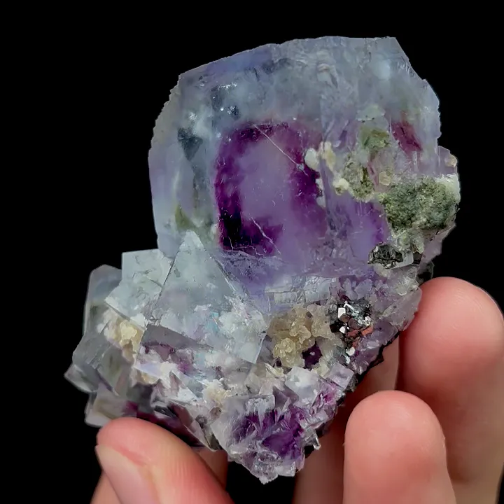 Natural Transparent Blue Purple Fluorite Mineral Specimen,High Quality Specimen,YAO GANG XIAN,HUNAN,CHINA(63*38*40mm) - image 2