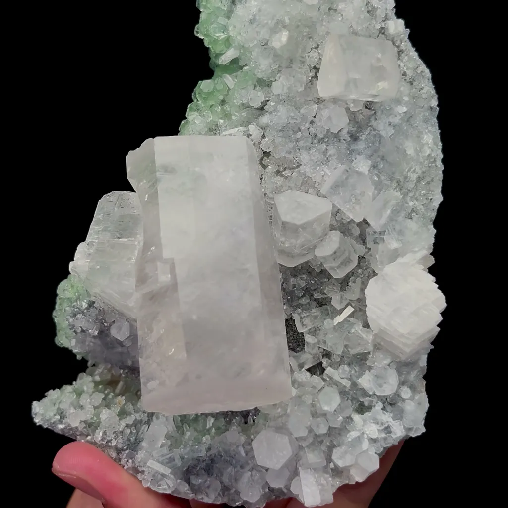 Natural Transparent Columnar Calcite and Green Fluorite Mineral Specimen,High Quality Specimen,FUJIAN,CHINA(135*100*57mm) - image 4