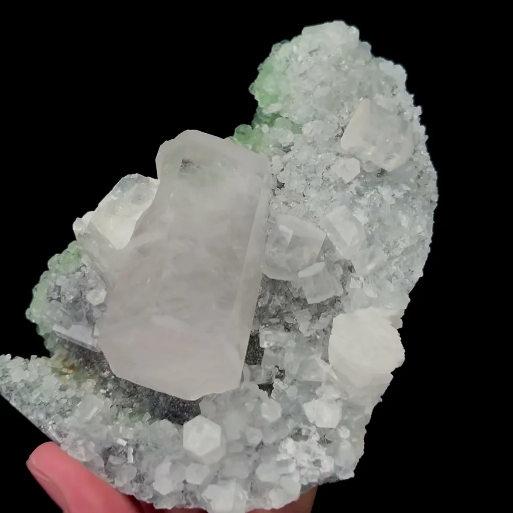Natural Transparent Columnar Calcite and Green Fluorite Mineral Specimen,High Quality Specimen,FUJIAN,CHINA(135*100*57mm) - image 3
