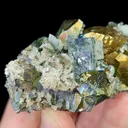 Natural Transparent Cubic Fluorite and Arsenopyrite, Mineral Specimens:Yaogangxian,Hunan (65*40*25MM) - image 4