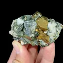 Natural Transparent Cubic Fluorite and Arsenopyrite, Mineral Specimens:Yaogangxian,Hunan (65*40*25MM) - image 2