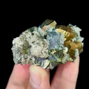 Natural Transparent Cubic Fluorite and Arsenopyrite, Mineral Specimens:Yaogangxian,Hunan (65*40*25MM) - image 3
