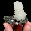 Natural Transparent Cubic Fluorite and Calcite, Mineral Specimen:Yaogangxian,Hunan (30*50*45MM) - image 4