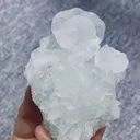 Natural Transparent Cubic Fluorite and Calcite Symbiosis comes from Xianghualing,Hunan 75*80*45MM - image 3