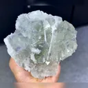 Natural Transparent Cubic Fluorite and Flake Calcite Symbiosis comes from Xianghualing,Hunan 140*125*60MM - image 1