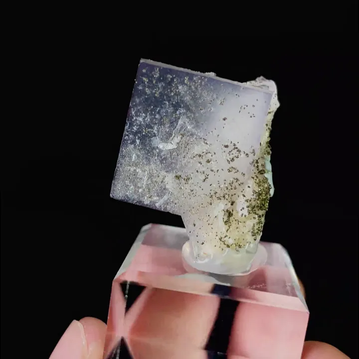 Natural Transparent Cubic Fluorite and Pyrite, Mineral Specimen:Yaogangxian,Hunan (20*20*20MM) - image 3