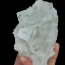 Natural Transparent Cubic Fluorite and Quartz Cluster, Mineral Specimen:Zhejiang,China (70*105*45MM) - image 4