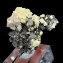 Natural Transparent Cubic Fluorite and Quartz Cluster with Dolomite, Mineral Specimen:Shizhuyuan,Hunan (55*25*40MM) - image 3
