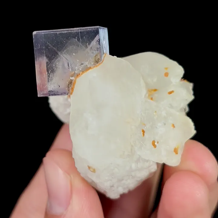 Natural Transparent Cubic Fluorite and Quartz, Mineral Specimen:Yaogangxian,Hunan (40*65*40MM) - image 3