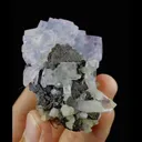 Natural Transparent Cubic Fluorite and Quartz Symbiosis comes from Yaogangxian,Hunan 40*55*35MM - image 1