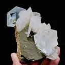 Natural Transparent Cubic Fluorite & Calcite, Mineral Specimen: Xianghualing,Hunan (70*130*55mm) - image 3
