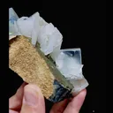 Natural Transparent Cubic Fluorite & Calcite, Mineral Specimen: Xianghualing,Hunan (70*130*55mm) - image 4