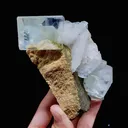 Natural Transparent Cubic Fluorite & Calcite, Mineral Specimen: Xianghualing,Hunan (70*130*55mm) - image 6