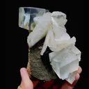 Natural Transparent Cubic Fluorite & Calcite, Mineral Specimen: Xianghualing,Hunan (70*130*55mm) - image 5