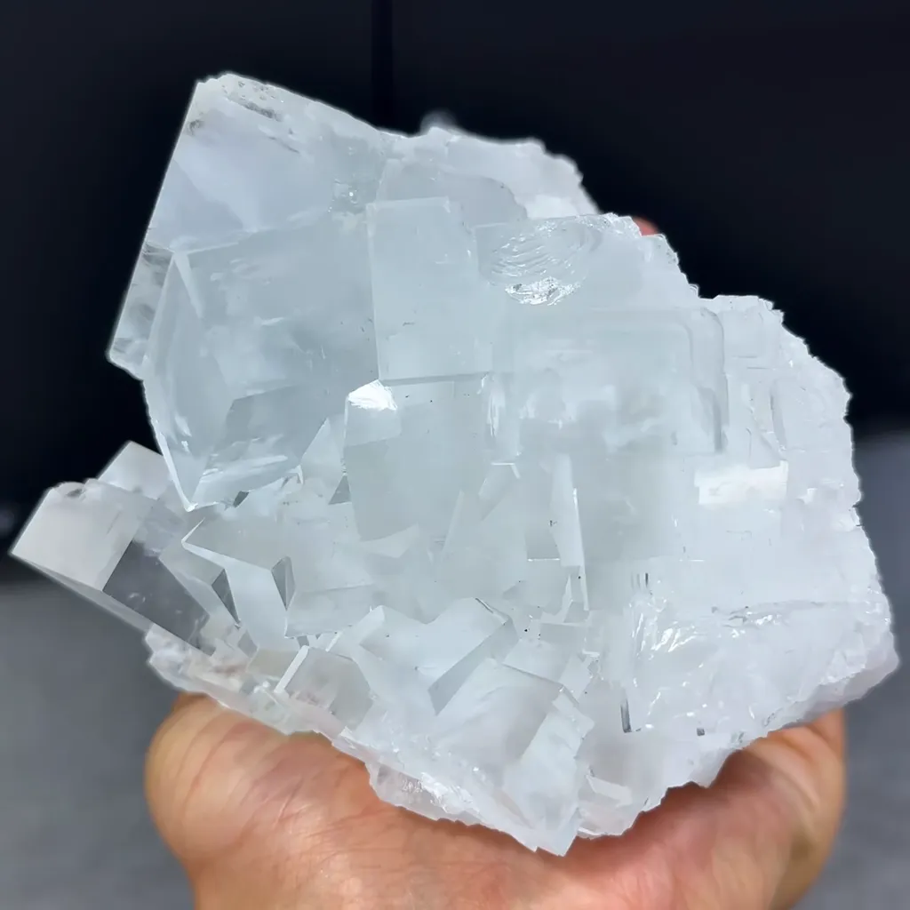 Natural Transparent Cubic Fluorite comes from Xianghualing,Hunan 110*90*80MM image