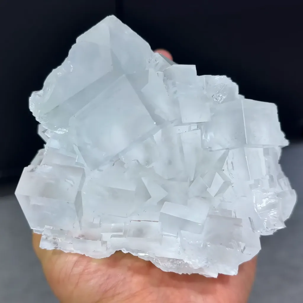 Natural Transparent Cubic Fluorite comes from Xianghualing,Hunan 110*90*80MM - image 2