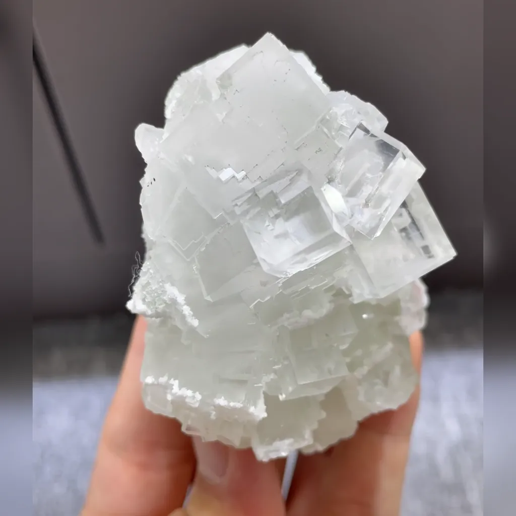 Natural Transparent Cubic Fluorite comes from Xianghualing,Hunan 50*75*40MM - image 2