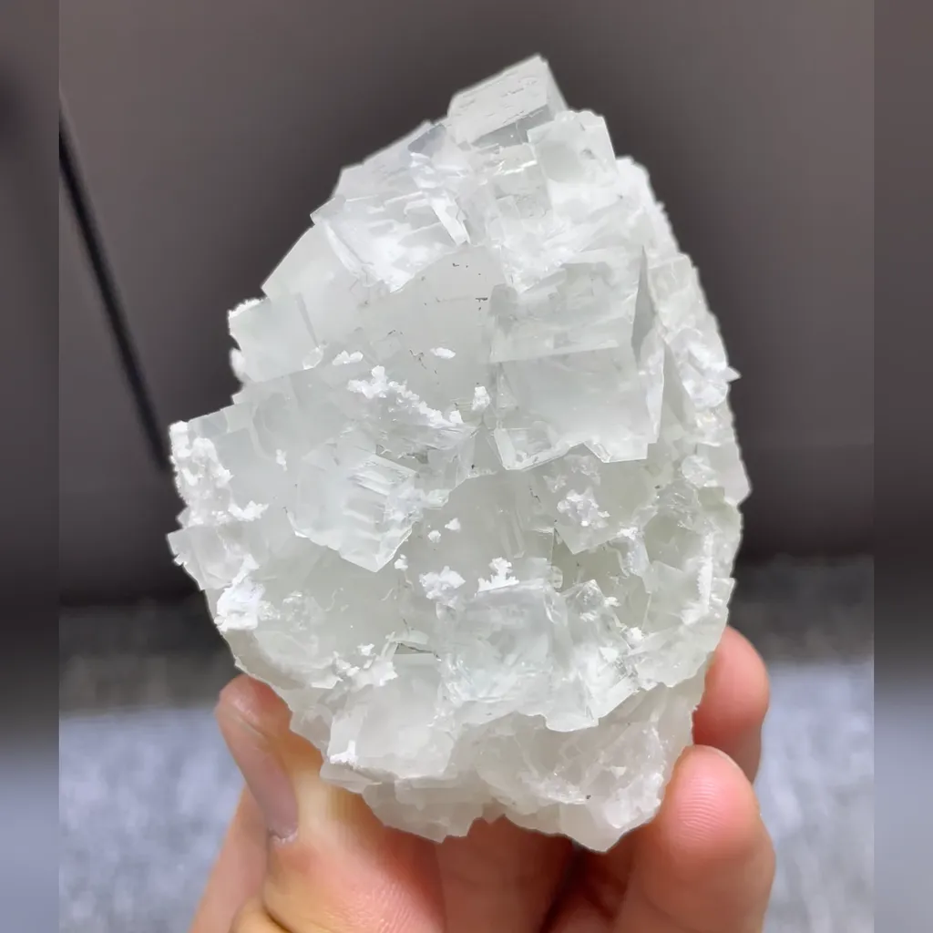 Natural Transparent Cubic Fluorite comes from Xianghualing,Hunan 50*75*40MM image