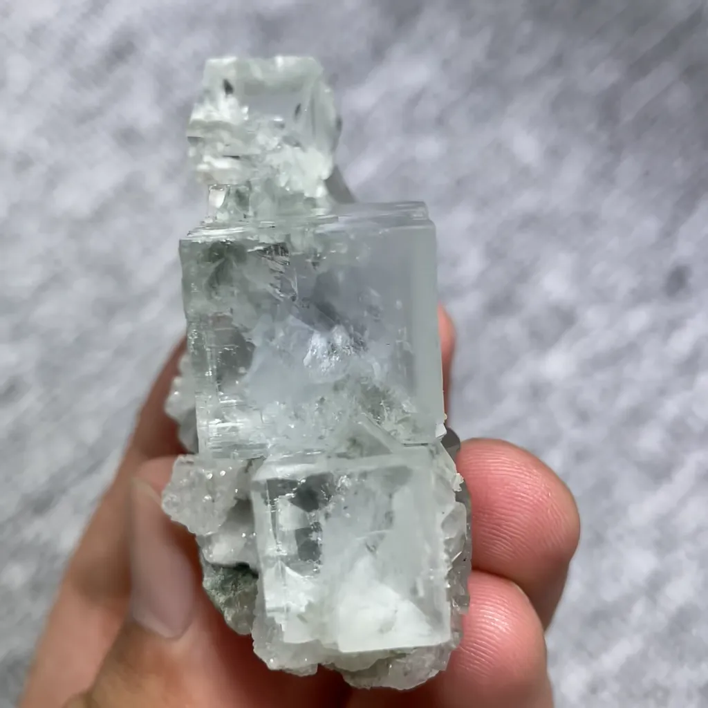 Natural Transparent Cubic Fluorite comes from Xianghualing,Hunan 55*45*20MM - image 3