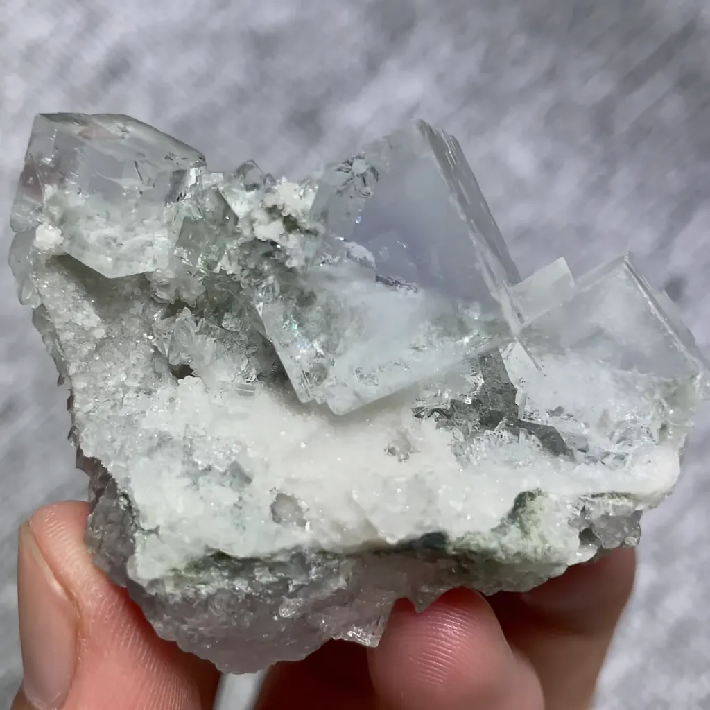 Natural Transparent Cubic Fluorite comes from Xianghualing,Hunan 55*45*20MM - image 2