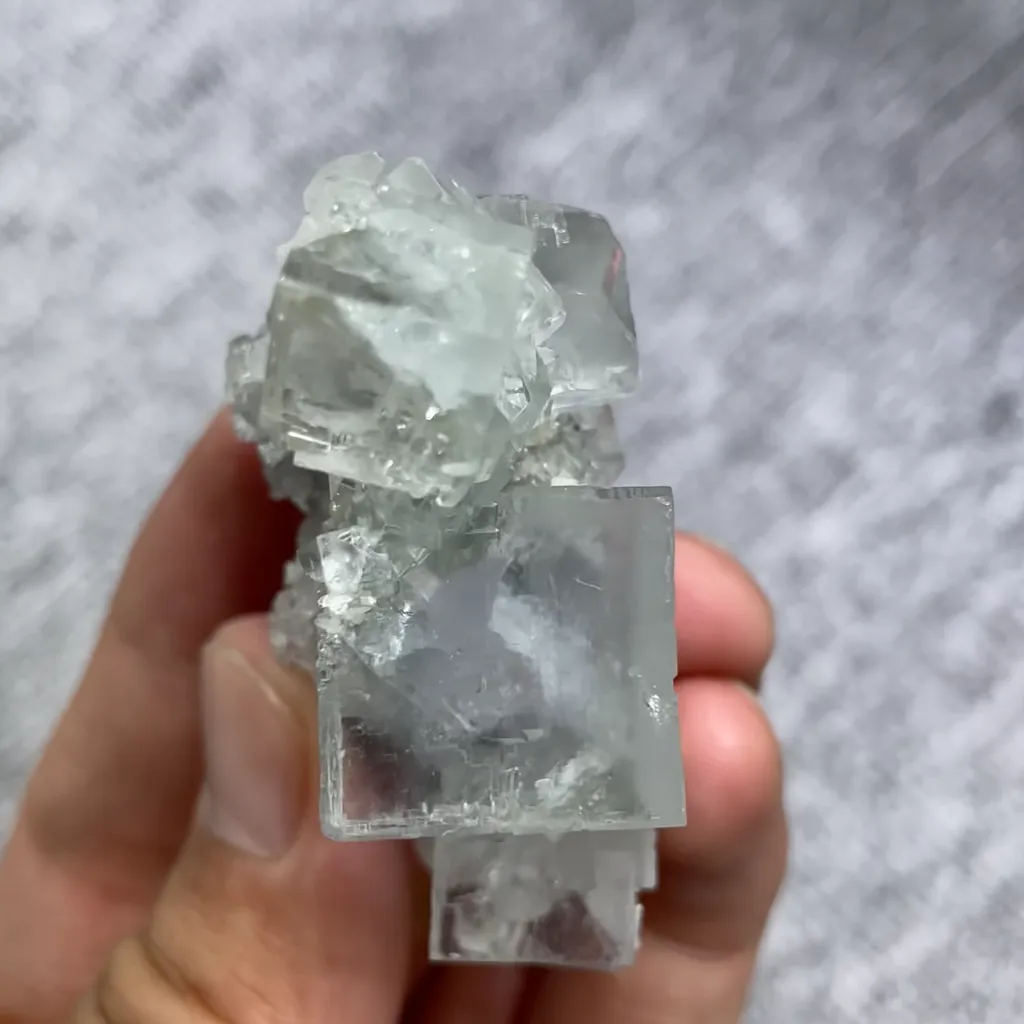 Natural Transparent Cubic Fluorite comes from Xianghualing,Hunan 55*45*20MM - image 4
