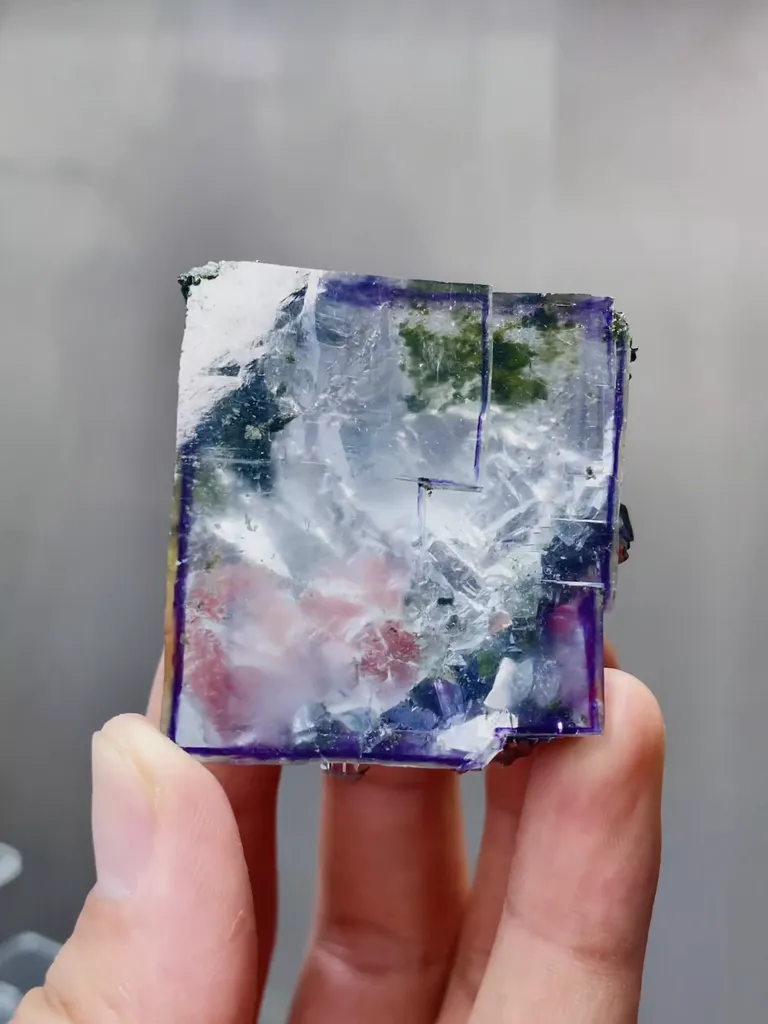 Natural Transparent Cubic Fluorite comes from Yaogangxian,Hunan 45*20*40MM - image 2