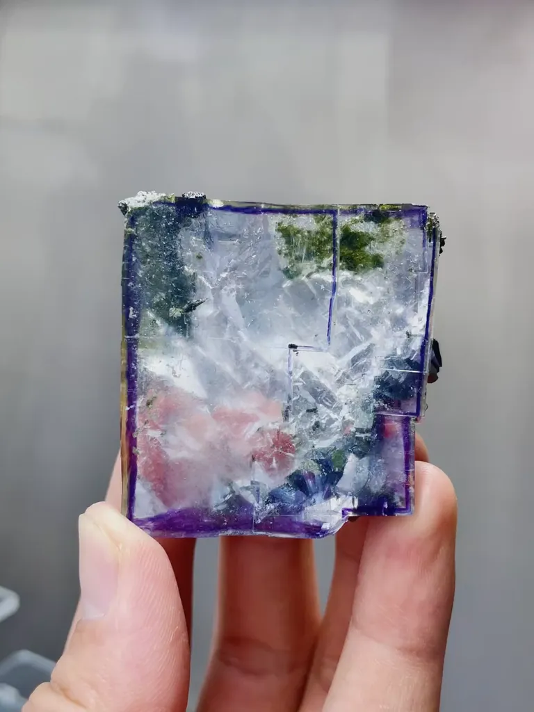 Natural Transparent Cubic Fluorite comes from Yaogangxian,Hunan 45*20*40MM image