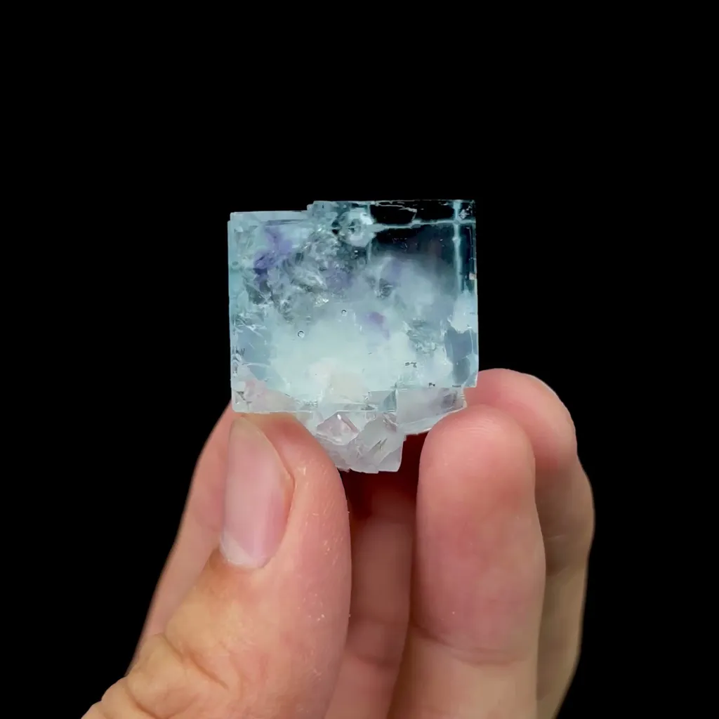 Natural Transparent Cubic Fluorite Mineral Specimen,High Quality Specimen,ZHEJIANG,CHINA(26*24*21mm) image