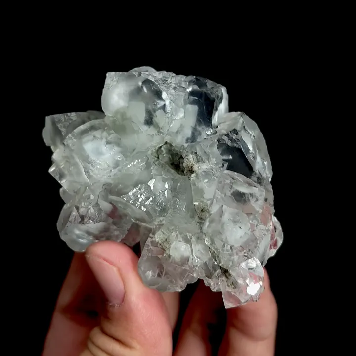 Natural Transparent Cubic Fluorite, Mineral Specimen:Xianghualing,Hunan (55*60*40MM) image