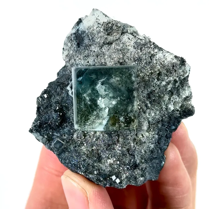 Natural Transparent Cubic Fluorite, Mineral Specimen:Zhejiang,China (50*50*20MM) - image 5