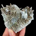 Natural Transparent Cubic Fluorite with Clear Quartz Cluster and Goethite, Mineral Specimen:Shizhuyuan,Chenzhou (80*65*35MM) - image 1