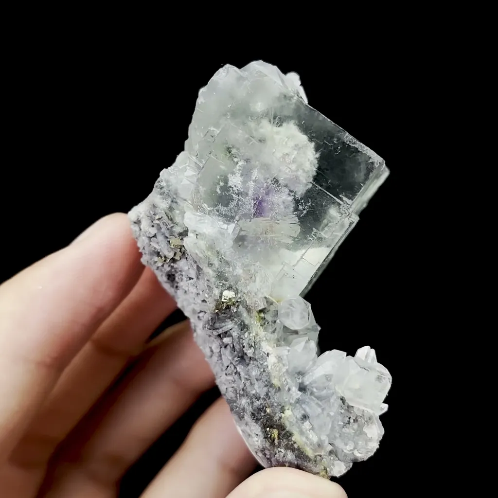 Natural Transparent Cubic Green Phantom Fluorite Mineral Specimen,High Quality Specimen,ZHEJIANG,CHINA(44*52*50mm) - image 2