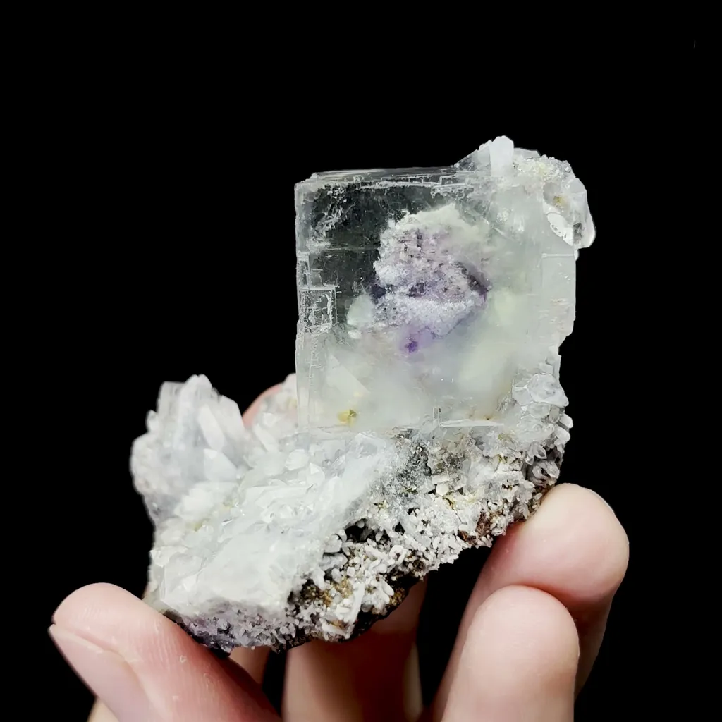 Natural Transparent Cubic Green Phantom Fluorite Mineral Specimen,High Quality Specimen,ZHEJIANG,CHINA(44*52*50mm) - image 3