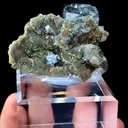 Natural Transparent Cubic Phantom Fluorite and Mica Coexist comes from Yaogangxian,Hunan 55*10*30MM - image 4