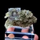 Natural Transparent Cubic Phantom Fluorite and Mica Coexist comes from Yaogangxian,Hunan 55*10*30MM - image 2