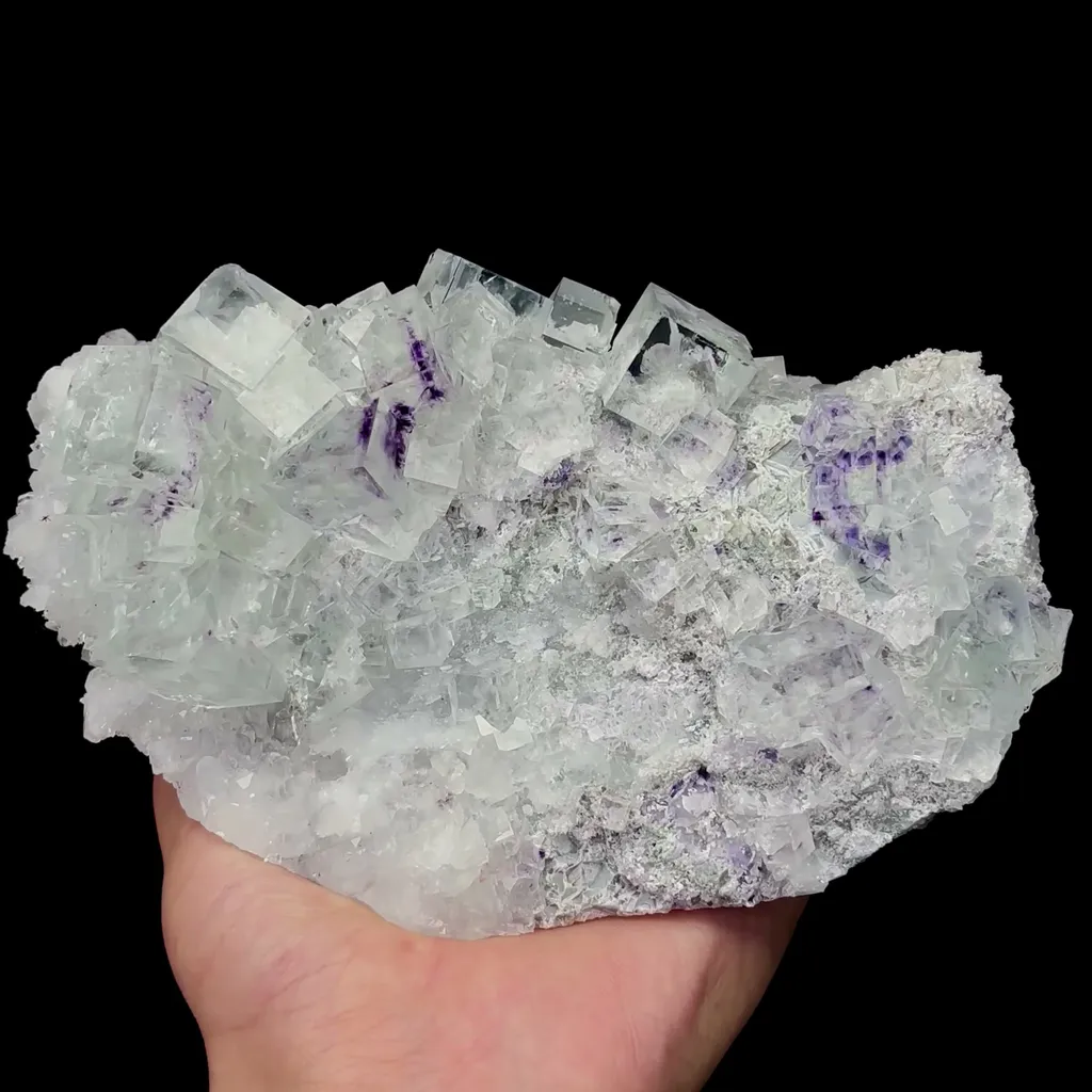 Natural Transparent Cubic Phantom Fluorite Mineral Specimen,High Quality Specimen,ZHEJIANG,CHINA(108*105*55mm) image