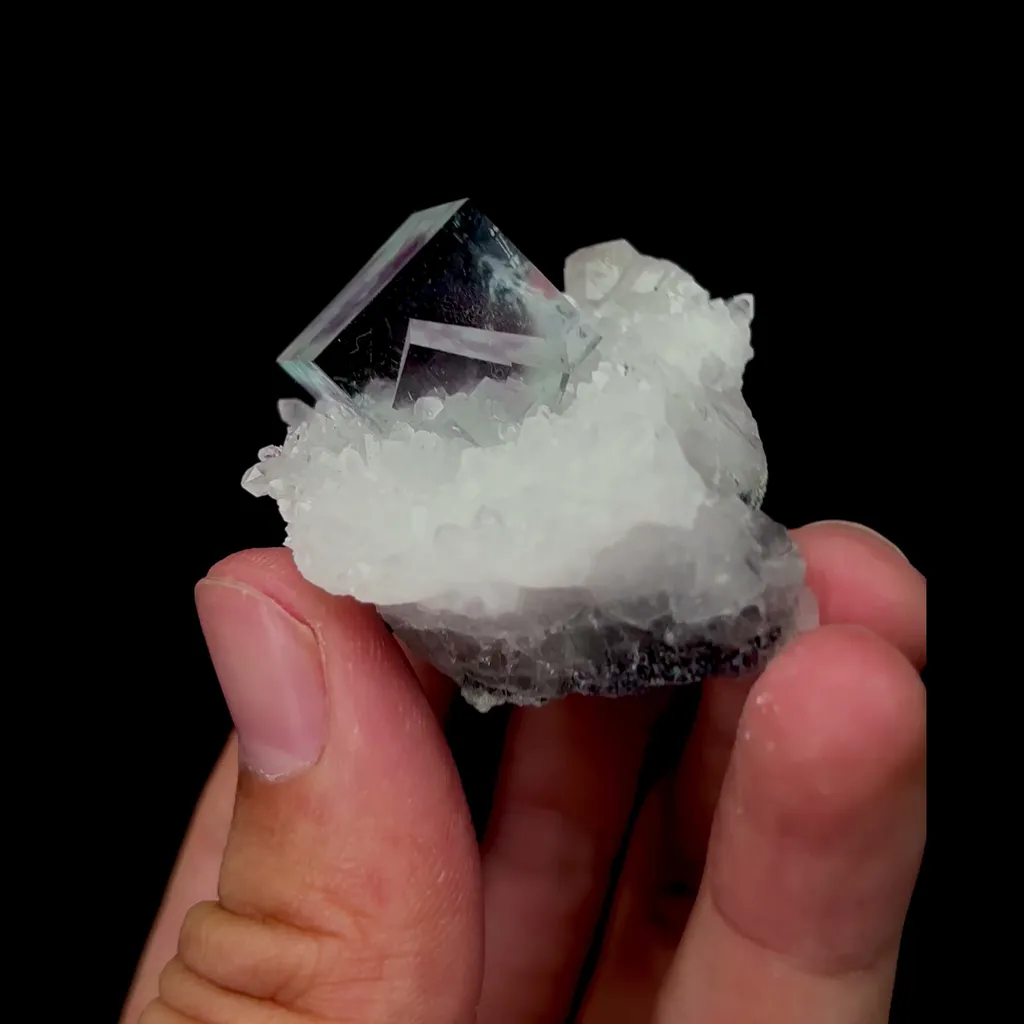 Natural Transparent Cubic Purple Phantom Fluorite Mineral Specimen,High Quality Specimen,ZHEJIANG,CHINA(37*36*28mm) - image 2