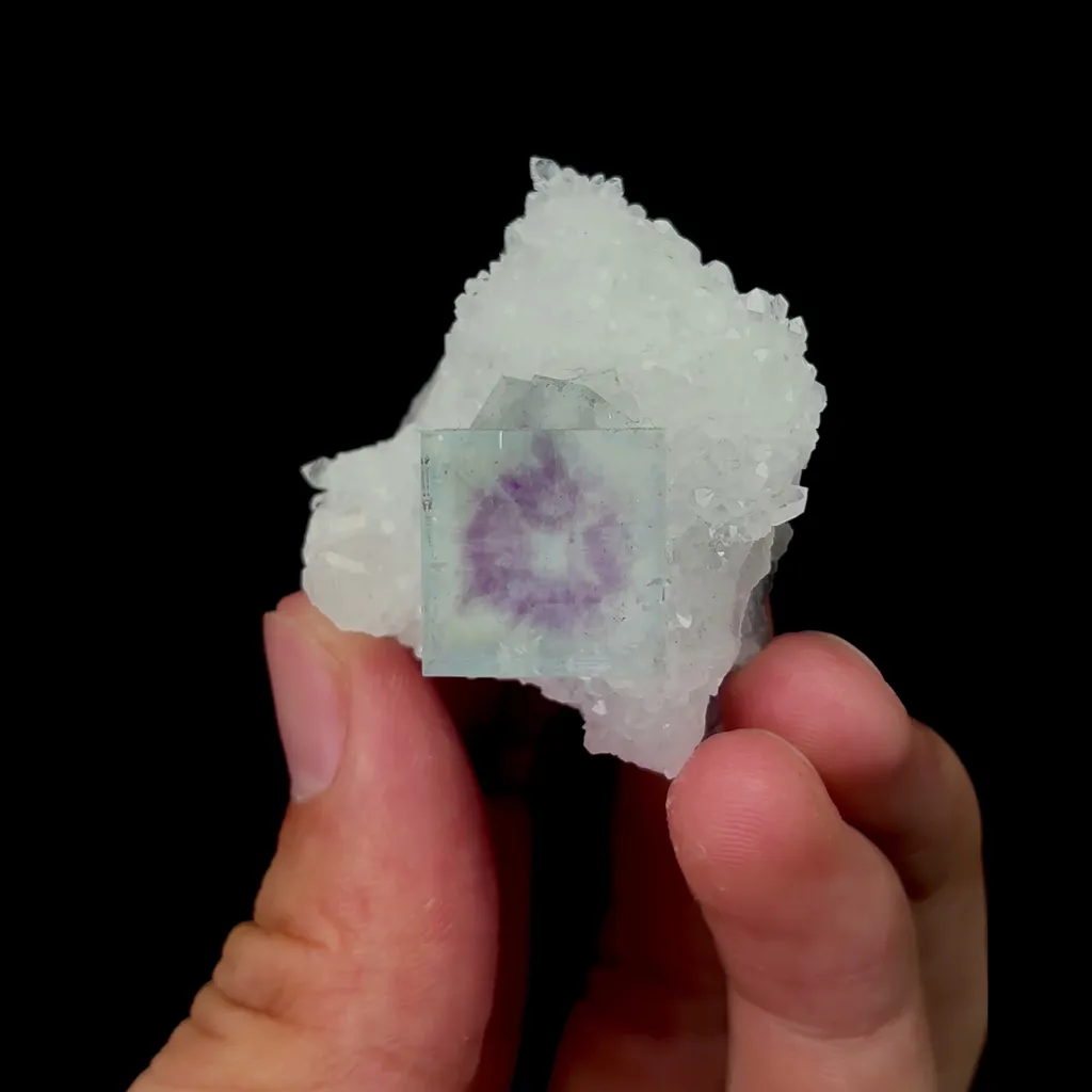 Natural Transparent Cubic Purple Phantom Fluorite Mineral Specimen,High Quality Specimen,ZHEJIANG,CHINA(37*36*28mm) - image 4