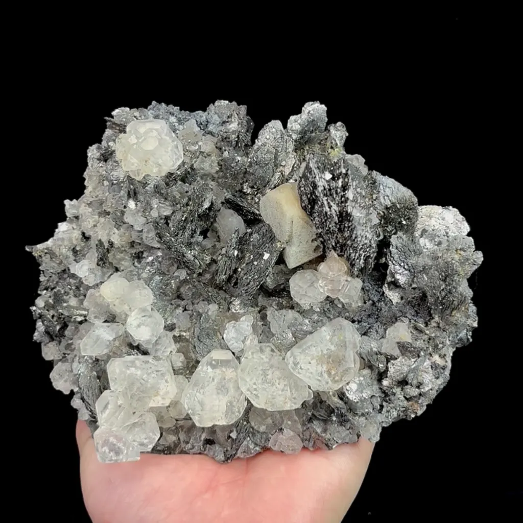 Natural Transparent Fluorite and Arsenopyrite, Mineral Specimen: Inner Mongolia,China (165*135*75MM) - image 6