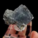 Natural Transparent Fluorite and Bismuthinite, Mineral Specimen:Yaogangxian,Hunan （50*30*25MM） - image 2