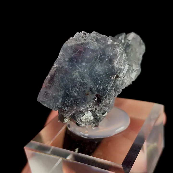 Natural Transparent Fluorite and Bismuthinite, Mineral Specimen:Yaogangxian,Hunan （50*30*25MM） - image 4