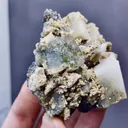 Natural Transparent Fluorite and Calcite coexist comes from Huanggangliang,Inner Mongolia 70*35*60MM - image 3