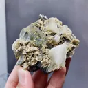 Natural Transparent Fluorite and Calcite coexist comes from Huanggangliang,Inner Mongolia 70*35*60MM - image 2