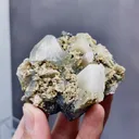 Natural Transparent Fluorite and Calcite coexist comes from Huanggangliang,Inner Mongolia 70*35*60MM - image 1