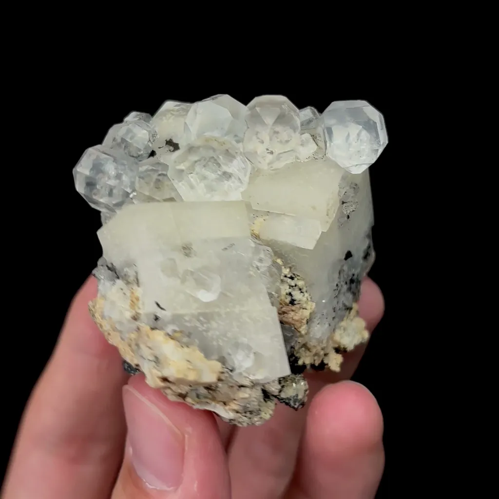 Natural Transparent Fluorite and Calcite Mineral Specimen,High Quality Specimen,HUANGGANG LIANG,INNER MONGOLIA,CHINA(51*36*50mm) - image 2