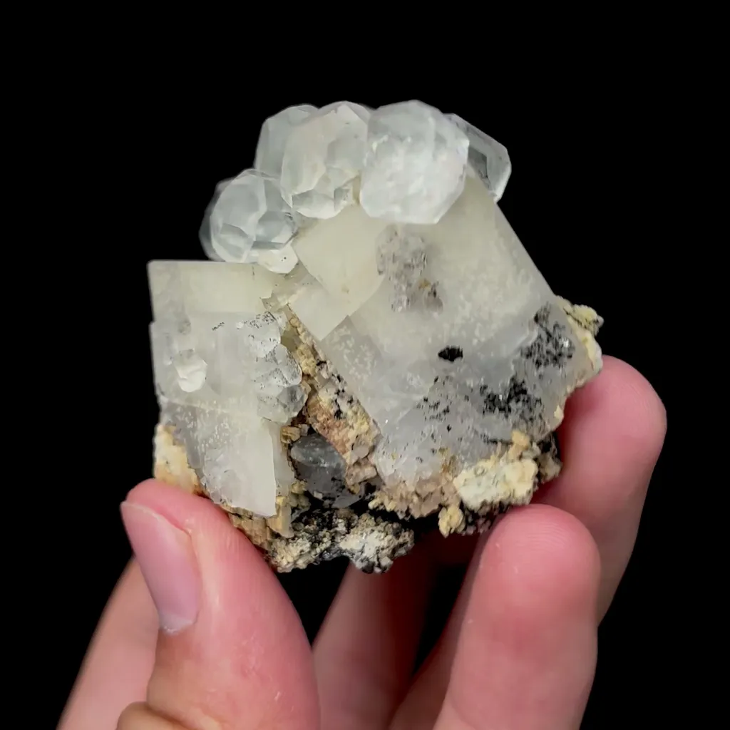 Natural Transparent Fluorite and Calcite Mineral Specimen,High Quality Specimen,HUANGGANG LIANG,INNER MONGOLIA,CHINA(51*36*50mm) - image 3