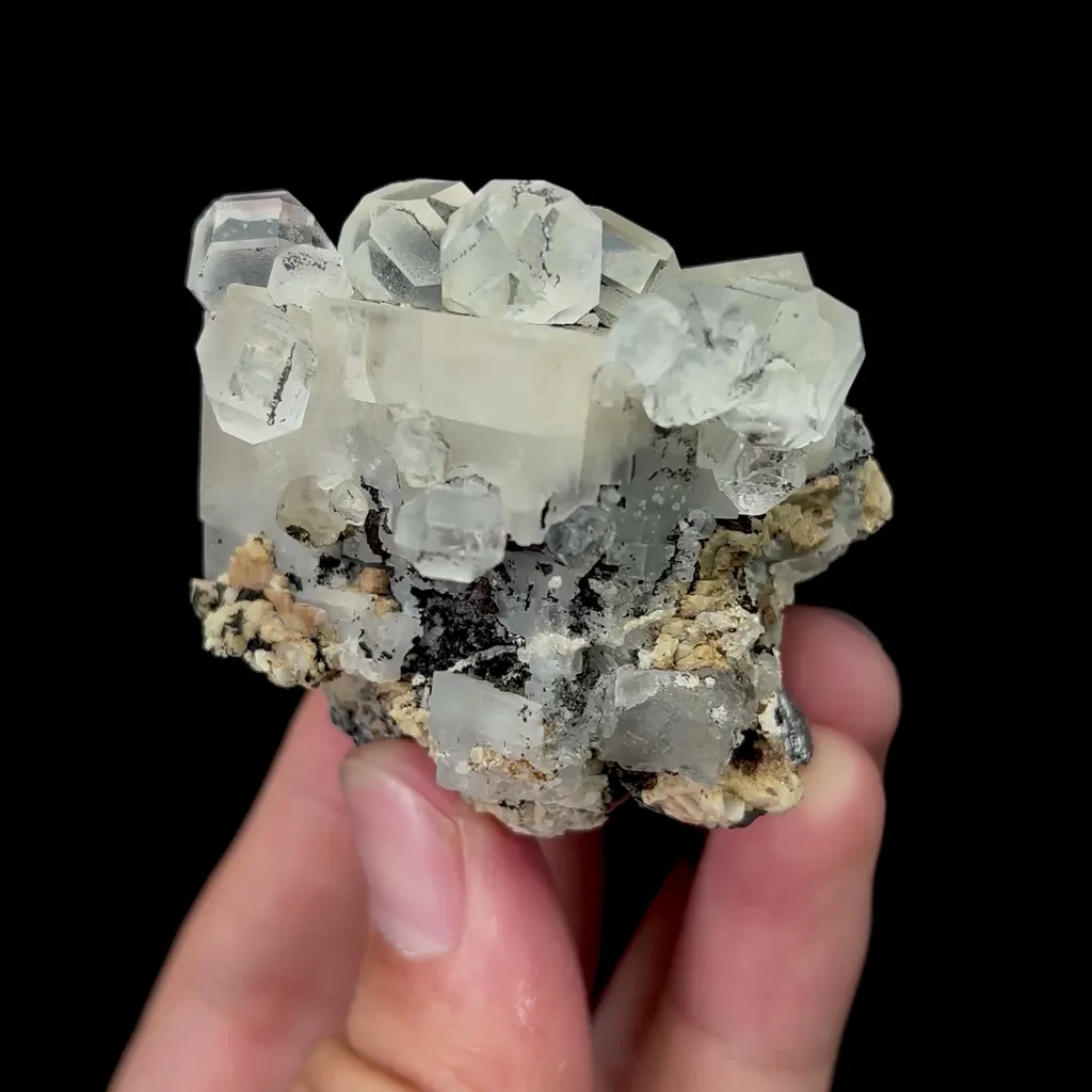 Natural Transparent Fluorite and Calcite Mineral Specimen,High Quality Specimen,HUANGGANG LIANG,INNER MONGOLIA,CHINA(51*36*50mm) - image 4
