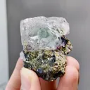 Natural Transparent Fluorite and Mica coexist comes from Yaogangxian,Hunan 35*25*45MM - image 1